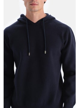 dagi Navy Blue Men's Hooded Sweater  - Image 5