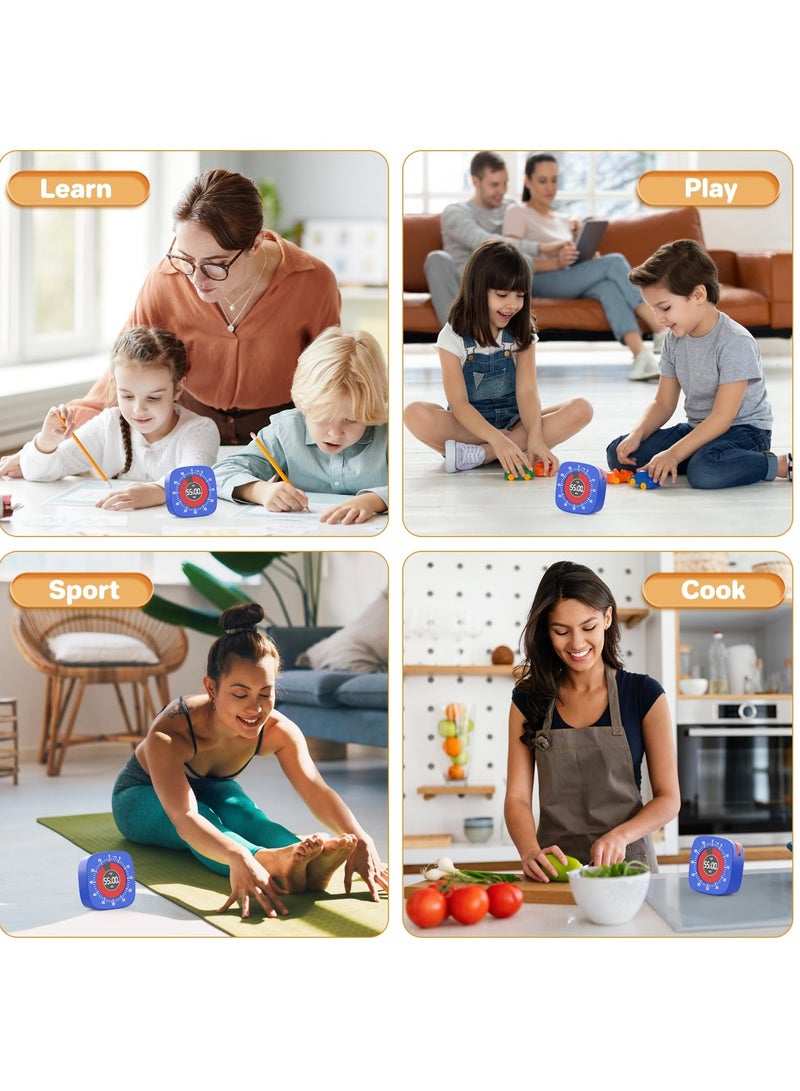 Visual Digital Timer for Kids, Rechargeable with 4 Alarm Modes, 60-Minute Countdown, Silent Timer for Classroom, Cooking, Homeschool, ADHD Tools for Kids and Adults - Image 5