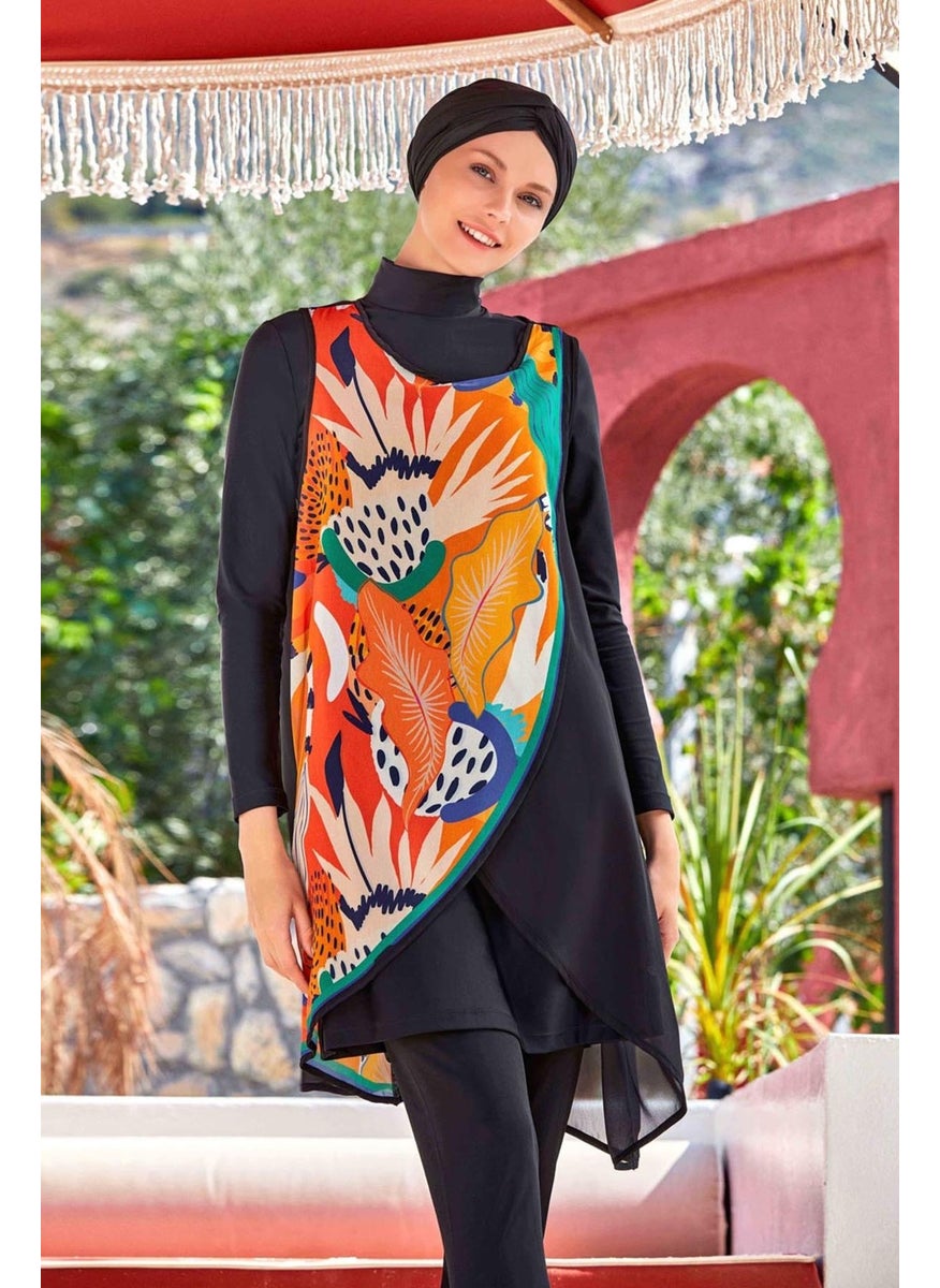Remsa Mayo Remsa Swimsuit Lycra Full Covered Hijab Swimsuit Blas 4562 Black  - Image 1