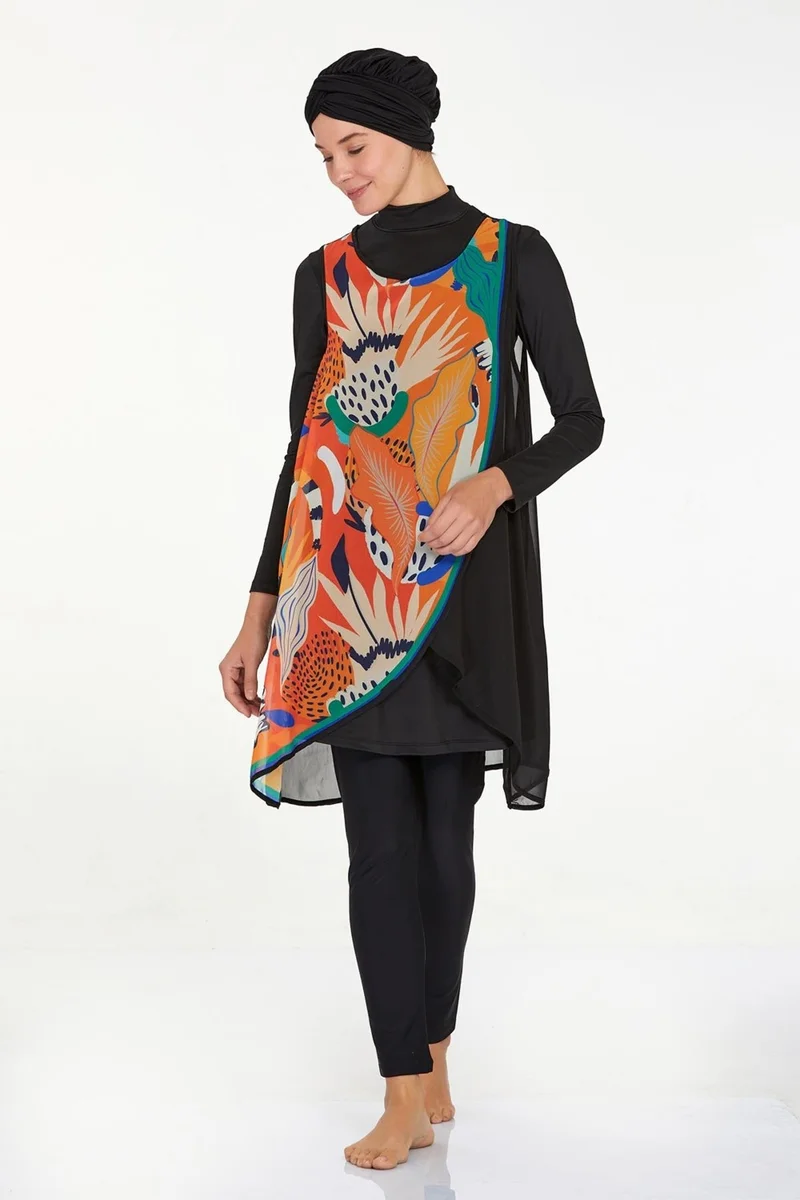 Remsa Mayo Remsa Swimsuit Lycra Full Covered Hijab Swimsuit Blas 4562 Black