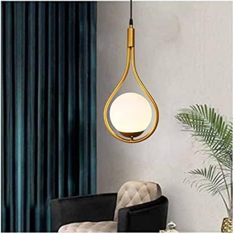 kinis Golden Racket Bat Style Globe Decorative Hanging Lamp/Pendant Lamp/Ceiling Light to Décor Home/Living Room/Bedroom/Office/Dining/Cafe/Restaurants (with Bulb) - Image 1