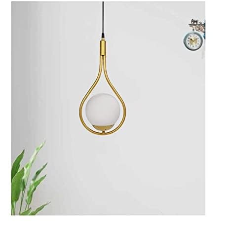 kinis Golden Racket Bat Style Globe Decorative Hanging Lamp/Pendant Lamp/Ceiling Light to Décor Home/Living Room/Bedroom/Office/Dining/Cafe/Restaurants (with Bulb) - Image 3