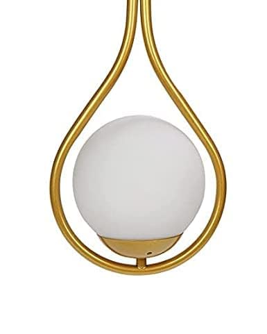 kinis Golden Racket Bat Style Globe Decorative Hanging Lamp/Pendant Lamp/Ceiling Light to Décor Home/Living Room/Bedroom/Office/Dining/Cafe/Restaurants (with Bulb) - Image 4