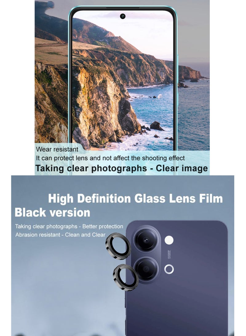 For VIVO Y05/Y11D -  Black Camera Lens Protector, 9H Tempered Glass, Anti-Scratch, Case Friendly, Does Not Affect Night Shots, HD Clear - Image 2