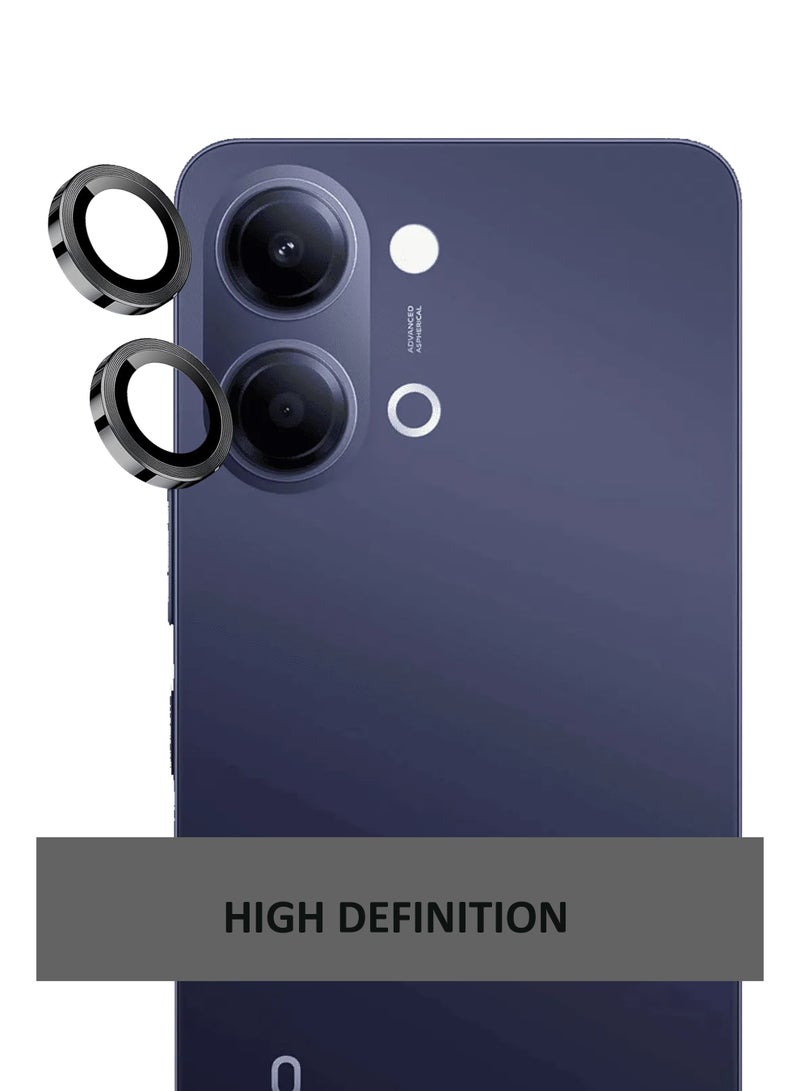 For VIVO Y05/Y11D -  Black Camera Lens Protector, 9H Tempered Glass, Anti-Scratch, Case Friendly, Does Not Affect Night Shots, HD Clear - Image 4