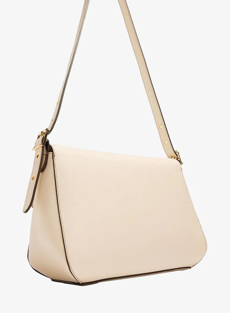 Parfois White Plain Crossbody Bag With Flap And Inner Pouch for Women | Best Price UAE