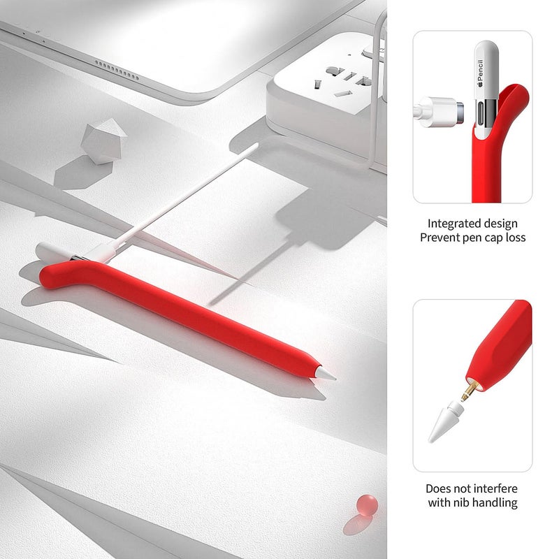 AKSHFETH Silicone Cover Sleeve for Apple Pencil USB-C Ultra Thin Cover Case for Apple Pencil USB C Accessories Soft Ipad Apple Pencil Grip Silicone Case (Mint Green+Lavender Grey) - Image 3