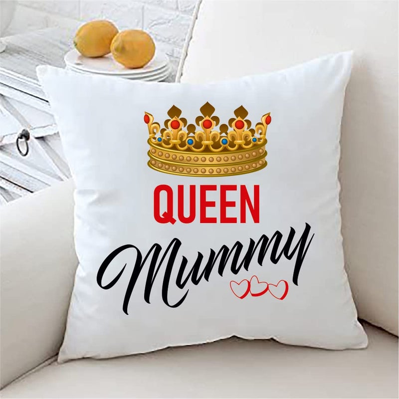 PICRAZEE "King Papa Queen Mummy for Mummy Papa|Parents | Mother Father (2pc12”x12” Satin Cushion with Filler, 2pcCoffee Mug&2pc Fridge Magnet) - Image 3