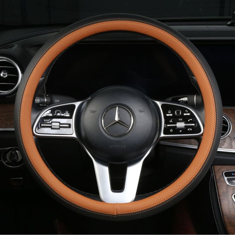 Steering Wheel Cover Manufacturers Simple Fashion Car Interior Products Breathable Sweat-Absorbent Car Universal Handle Cover - Image 3