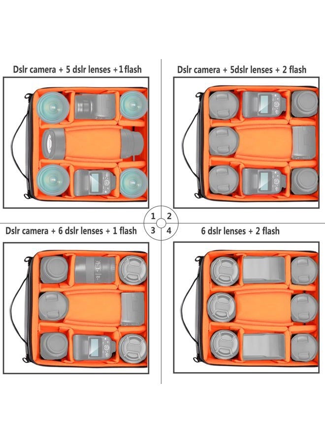 Neewer Neewer® Flexible Partition Camera Padded Bag Insert Protection Handbag for SLR DSLR Mirrorless Cameras and Lenses,Flash Light,Radio Trigger,Battery and Charger,Cables and Other Camera Accessories  - Image 4