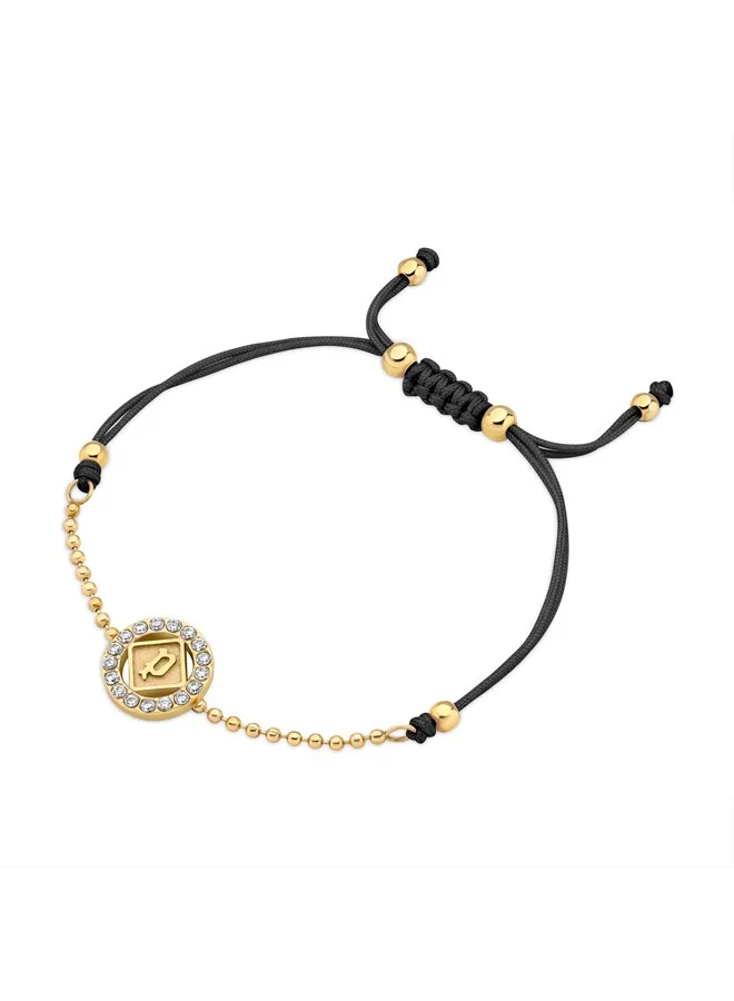 بوليس Luck Gold Plated Ladies Bracelet With Crystals 170+35MMPEJLB0003602