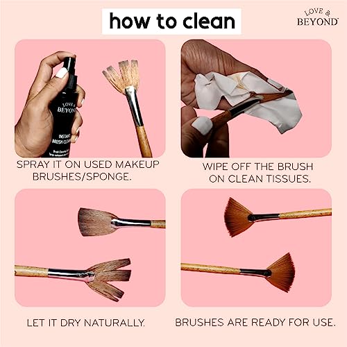 HARRODS Love & Beyond Experience Professional-Grade Makeup Brush Cleaning-Deep Cleans & Odorizes Both Natural & Synthetic Brushes-Rinse-Free Formula For Quick-Drying & Hassle-Free Maintenance - Image 5