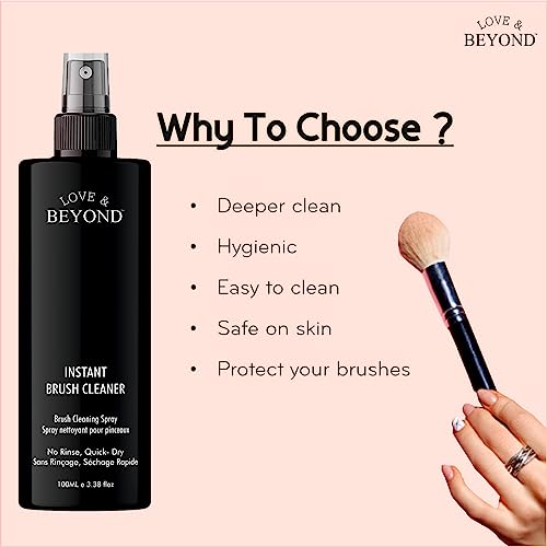 HARRODS Love & Beyond Experience Professional-Grade Makeup Brush Cleaning-Deep Cleans & Odorizes Both Natural & Synthetic Brushes-Rinse-Free Formula For Quick-Drying & Hassle-Free Maintenance - Image 3