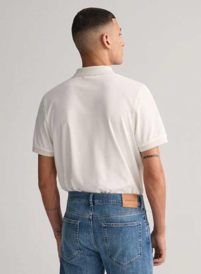 غانت Gant Contrast Piqué Polo Shirt