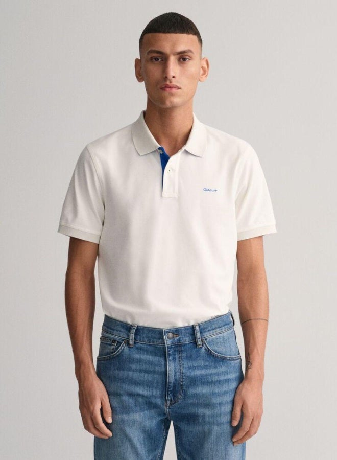 Gant Contrast Piqué Polo Shirt - Image 1