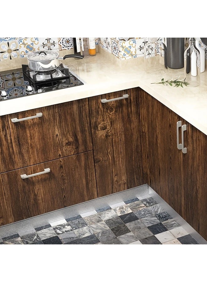 زيمي ورق حائط ذاتي اللصق بتصميم عتيق من الخشب، قطعة واحدة - سهل التقشير واللصق، مقاوم للماء وقابل للإزالة، مناسب للأجهزة مثل الثلاجات ومكبرات الصوت والخزائن وغيرها - مثالي للمطبخ وديكور المنزل (40*500 سم) - Image 5