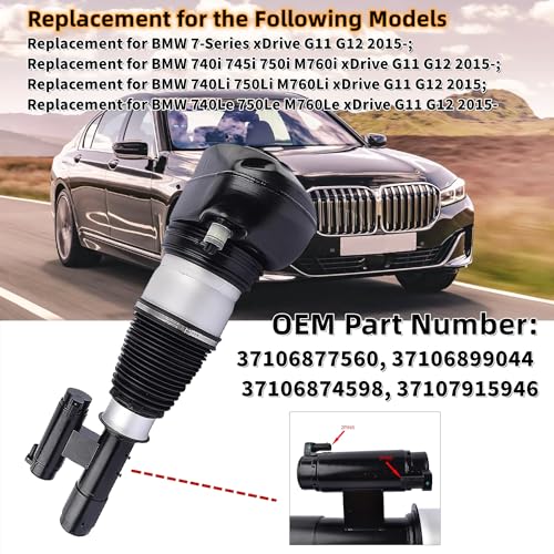 Vahaha Front Right Air Suspension Strut w/EDC Replacement for BMW 7 Series G11 G12 740 750 760 xDrive 4WD 37106877560 37106899044 37106874598 37107915946 - Image 2