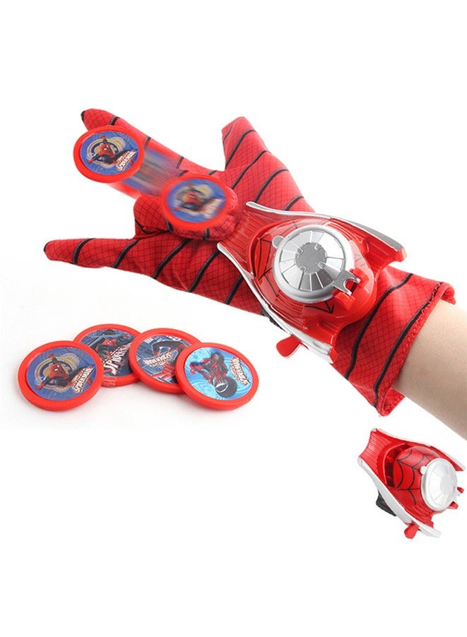 3-Piece Spider-Man Cosplay Costume Set Superhero Capes and Masks+Launcher Gloves For Cartoon Dress up Costumes Suit,Plastic Launcher Satin Cape, for Kids Boy Role Play Toy  - Image 4