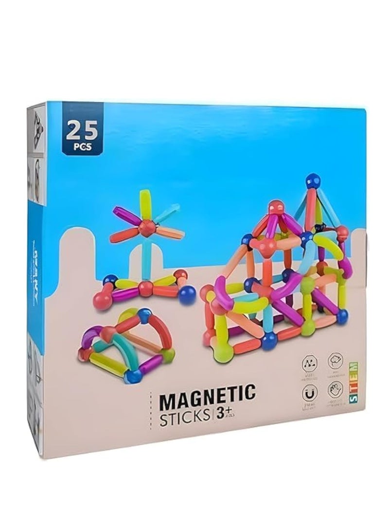 مجموعة العاب ماجناتيك 42 قطعه من عصي وكرات وقضبان مغناطيسية من ممز بلانيت،العاب منتسوري للاطفال ، مكعبات وعصي بناء وألعاب تكديس تعليمية للأطفال الأولاد والبنات ، هديه قيمه للاطفال - Image 1