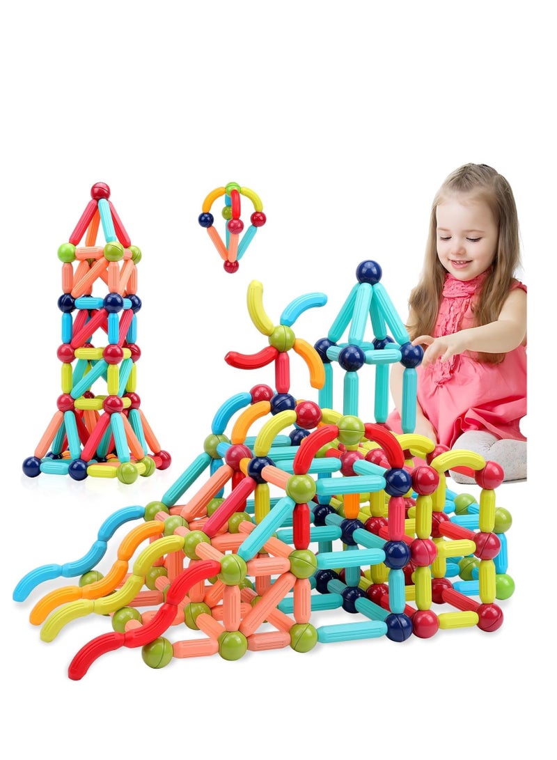 مجموعة العاب ماجناتيك 42 قطعه من عصي وكرات وقضبان مغناطيسية من ممز بلانيت،العاب منتسوري للاطفال ، مكعبات وعصي بناء وألعاب تكديس تعليمية للأطفال الأولاد والبنات ، هديه قيمه للاطفال - Image 4