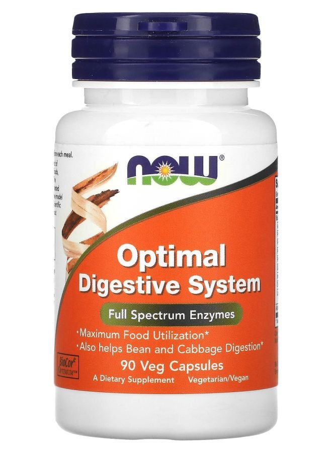 now Optimal Digestive System 90 Veg Capsules