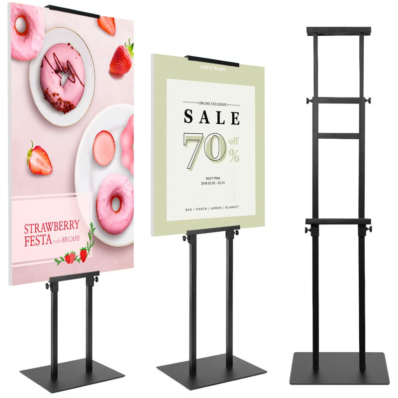 STANDNEE Poster Stand Heavy Duty Poster Board Stand DoubleSided Poster Sign Stand Up to 83 inches Adjustable Poster Holder for Outdoor Display 1PACK Black