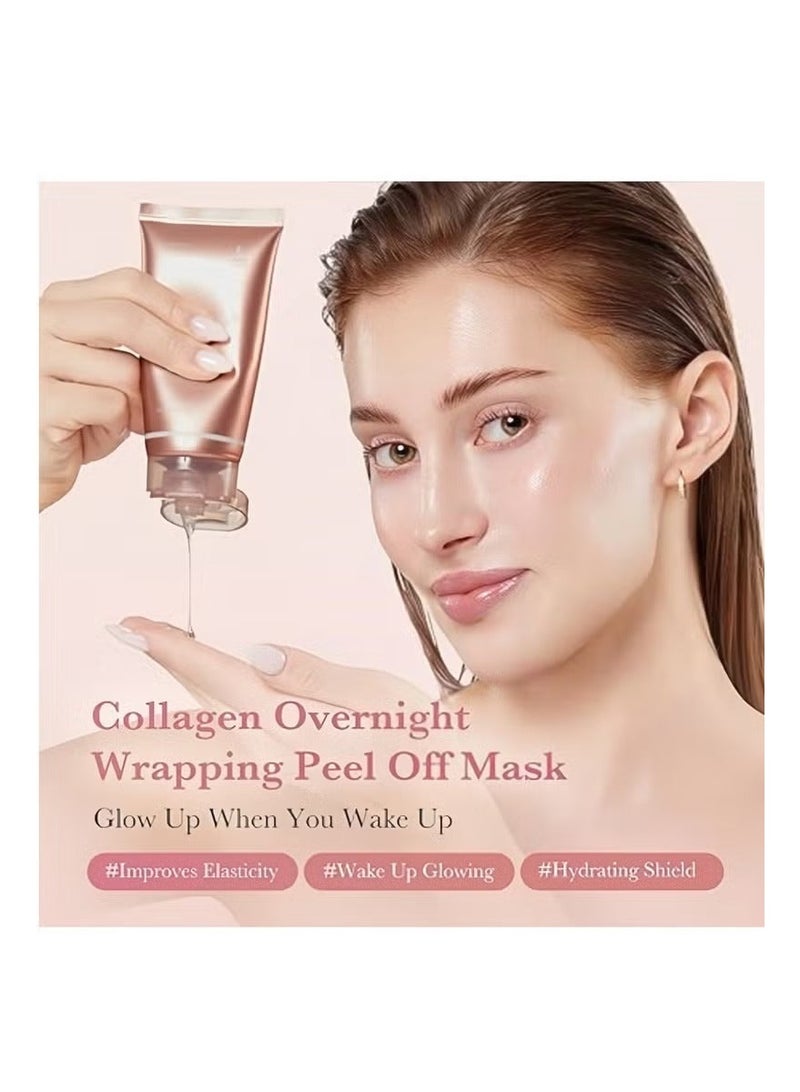 ميديكيوب الكولاجين Medicube بين عشية وضحاها قشر قبالة حزمة قناع الوجه - مرونة وترطيب رعاية ، يقلل من الترهل والبلاء - الكولاجين المائي للبشرة المتوهجة - العناية بالبشرة الكورية ، 2.53 fl.oz ، 75 مل. - Image 2