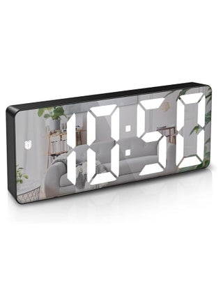 ORIA Digital Alarm Clock, (New Version) 6.5" Large Display LED Mirrored Clock with USB Charging Ports, Snooze, 12h&24h Display, 3 Adjustable Brightness Suitable for Bedroom, Office, Black Case+mirror - pzsku/Z20FBA58F65A17AB1ECB5Z/45/1742128137/9716420d-09d6-42e0-822b-c2d23e1df9de