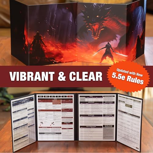 TIDYBOSS 4-Panel DM Screen | Customizable DND Dungeon Master Guide with Inserts for Dungeon Masters | D&D Starter Set | DND Starter kit d&d Accessories | DND Gifts | DND dm Supplies - Image 3
