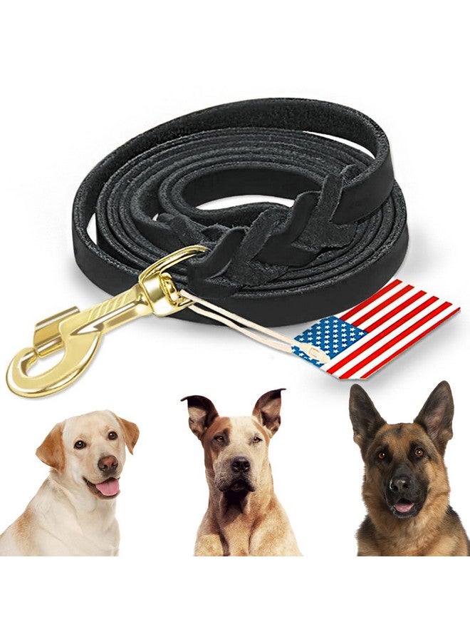 Highland Farms Select Premier 6Ft Leather Dog Training Leash. Made from Leather and is a Great Option for Hunting Dogs or General Obedience in The Backyard.Christmas Dog Gifts-Black - Image 1