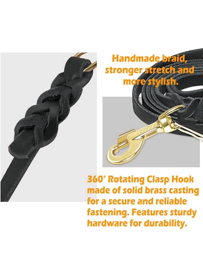 Highland Farms Select Premier 6Ft Leather Dog Training Leash. Made from Leather and is a Great Option for Hunting Dogs or General Obedience in The Backyard.Christmas Dog Gifts-Black - Image 2