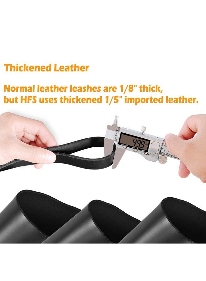 Highland Farms Select Premier 6Ft Leather Dog Training Leash. Made from Leather and is a Great Option for Hunting Dogs or General Obedience in The Backyard.Christmas Dog Gifts-Black - Image 4