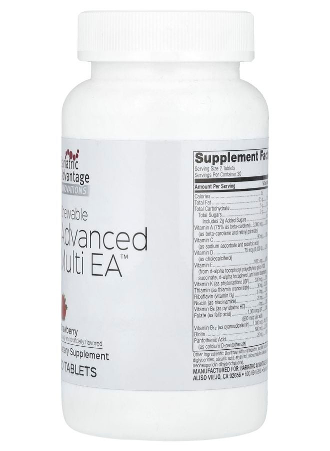 Bariatric Advantage Chewable Advanced Multi EA Strawberry 60 Tablets - Image 2