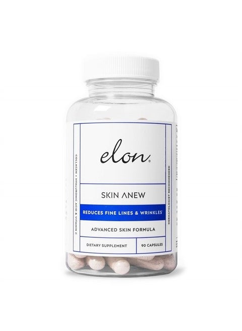 Skin Anew with Hydrolyzed Collagen & Hyaluronic Acid & Antioxidants | Hydrating & Anti Aging Skin Supplement for Vibrant Skin Health (90 Capsules)