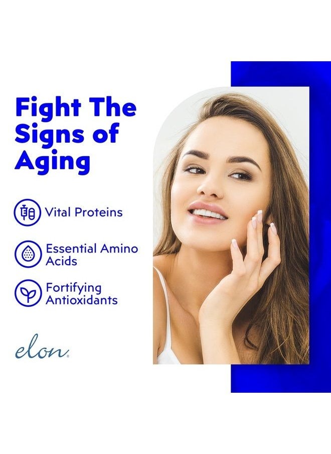 Skin Anew with Hydrolyzed Collagen & Hyaluronic Acid & Antioxidants | Hydrating & Anti Aging Skin Supplement for Vibrant Skin Health (90 Capsules)