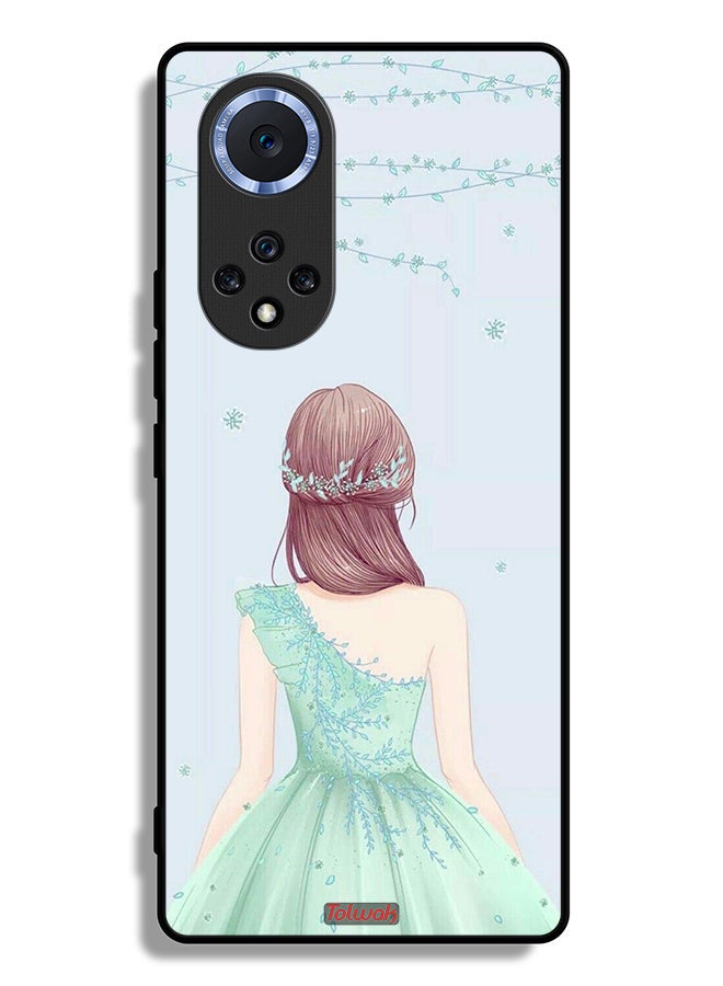 Tolwak Honor 50 Pro Protective Case Cover Cute Girl In Floral Dress - Image 2