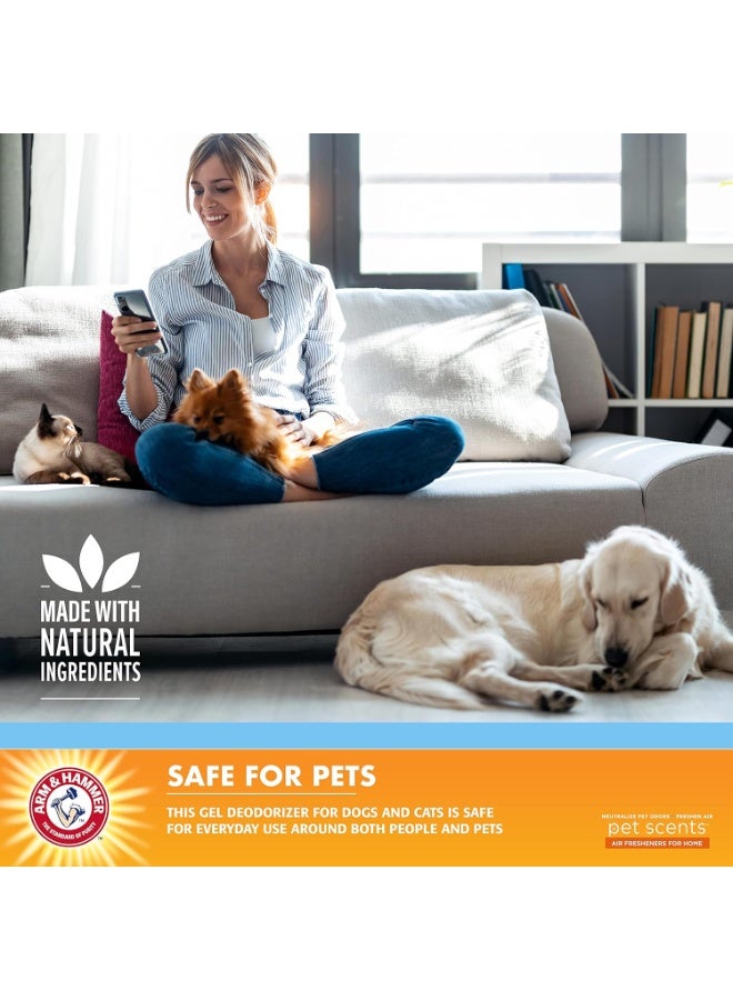 Arm & Hammer Pet Scents Gel Odor Eliminator - Fresh Breeze Solid Air Fresheners for Home - Strong Odor Eliminator Gel for Pet Smell - Room Deodorizer & Odor Absorber - Pet Safe Air Freshener, 15 oz - Image 3