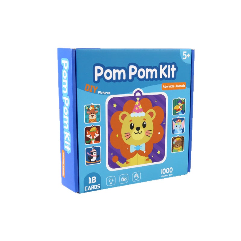 Children's DIY Pom-Pom Painting Kit, Creative Toy for Parent-Child Interaction - Image 5