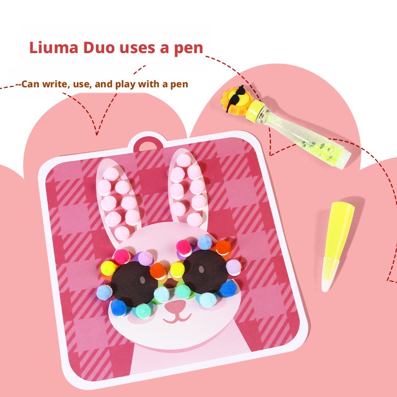 Children's DIY Pom-Pom Painting Kit, Creative Toy for Parent-Child Interaction - Image 2