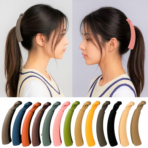 Luxelocks 6 Pack Banana Clips, Hair Accessories, Hair Clips for Women, Claw Clips, Hair Clips, Banana Clips for Girls, banana hair clips for women (MULTICOLOR) - Image 2