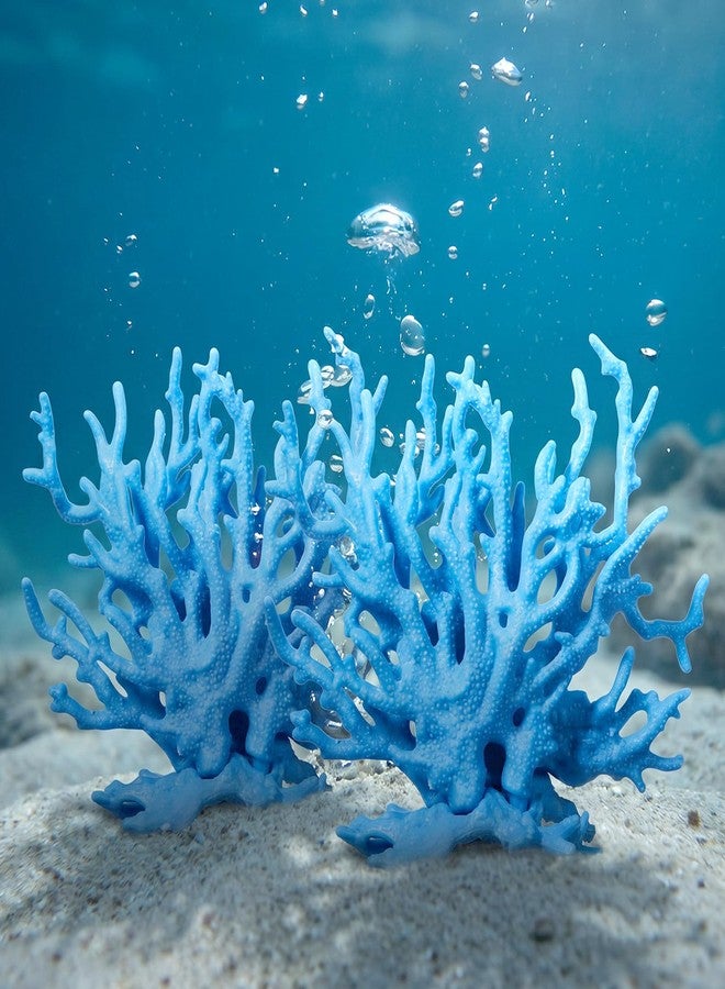 Psiriol Artificial Aquarium Coral Ornament, Plastic Fish Tank Plants Decoration, Fish Tank Fake Coral, Cute Fish Tank Decorations, Multi-Purpose Simulation Water Grass for Aquarium Landscape - Image 4