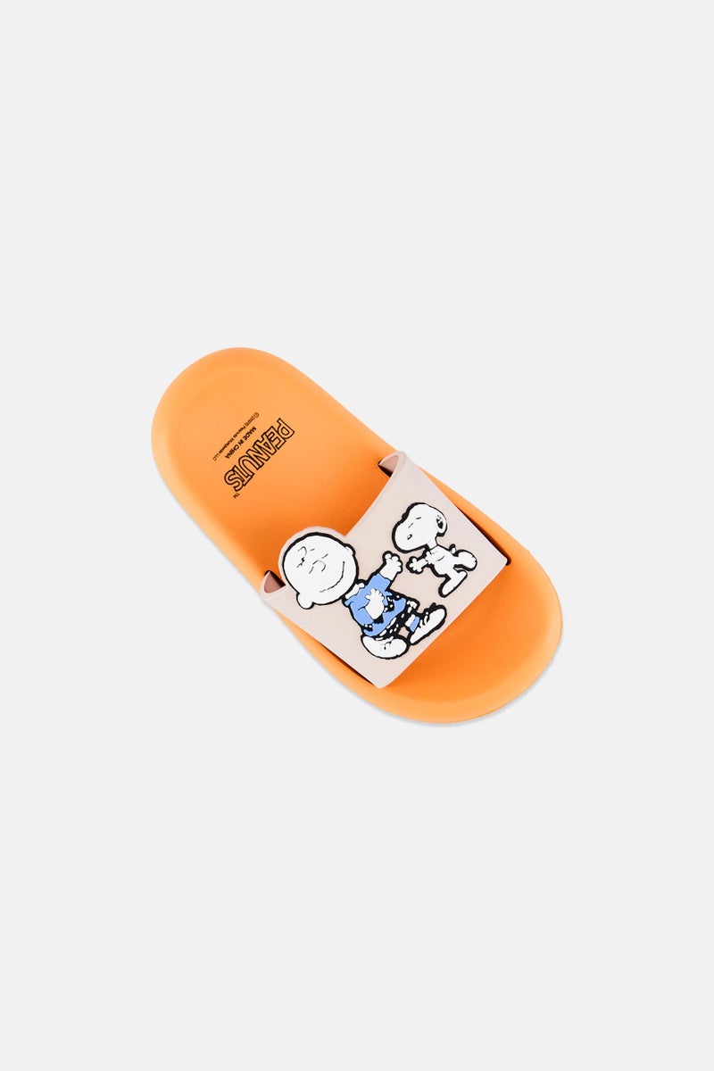 Peanuts Toddlers Boy Peanuts Slides, Orange - Image 2