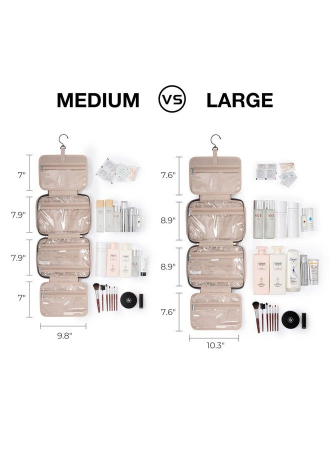 BAGSMART Toiletry Bag Travel Bag with Hanging Hook, Water-resistant Makeup Cosmetic Bag Travel Organizer for Accessories, Shampoo, Full Sized Container, Toiletries (Purple, Medium) - Image 1