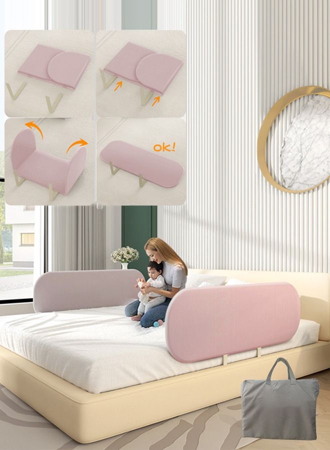 شو وو قطعة واحدة من قضبان سرير الأطفال الصغار ، حاجز سرير للأطفال قابل للطي ، حاجز أمان لسرير الأطفال للأطفال الصغار وكبار السن مع مرساة معززة لسلامة الأطفال ، مزدوجة ، مزدوجة ، بالحجم الكامل وسرير كوين وسر - Image 1