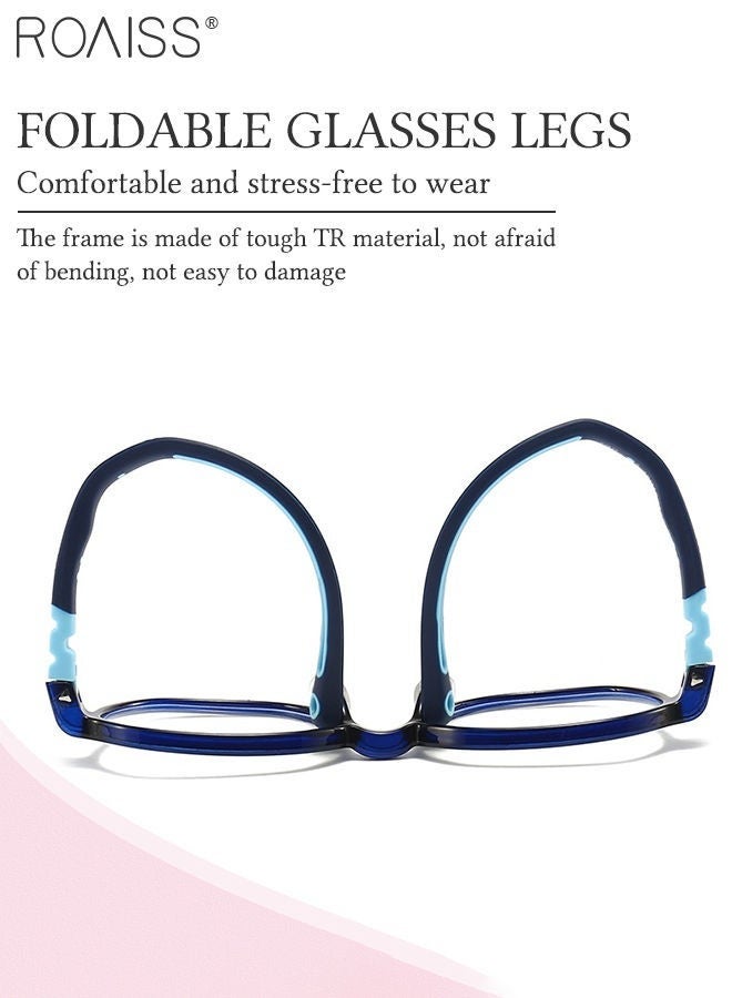 Kids Blue Light Blocking Glasses, Anti Eyestrain Computer Glasses, Gaming Eyewear UV400 Protection with Light Weight TR90 Frame for Boys Girls and Children Age 3-12, Dark Blue - Image 5