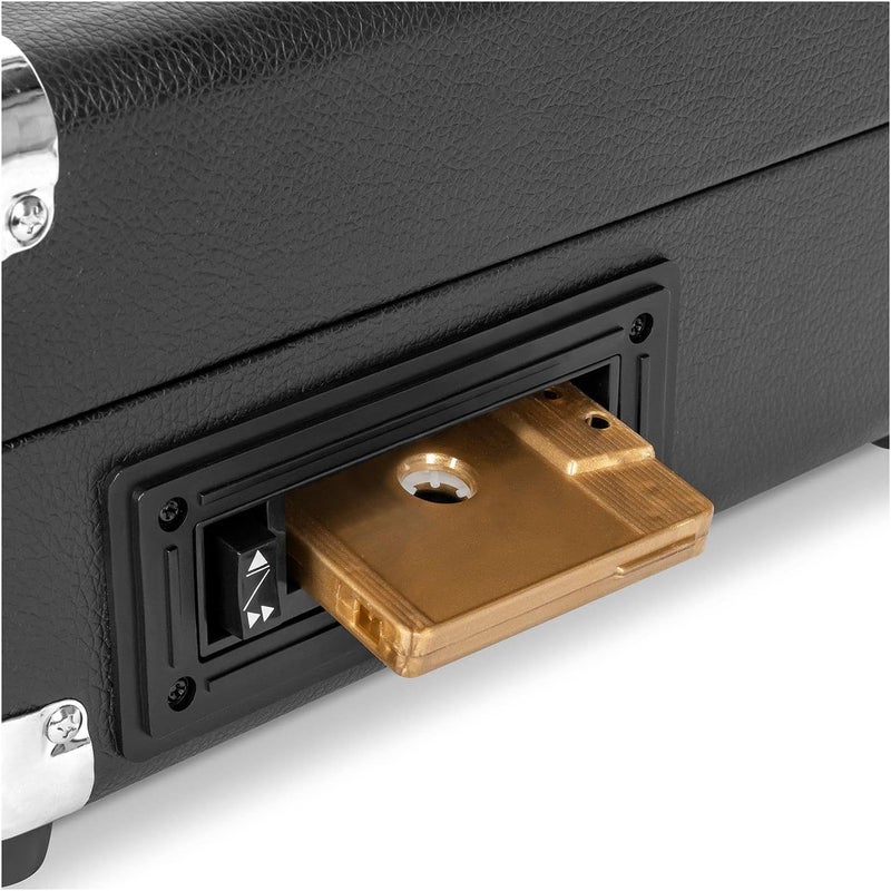 Victrola VSC-500BTC-BLK Vinyl Suitcase Record Player with Cassette and Bluetooth Connectivity - Image 5