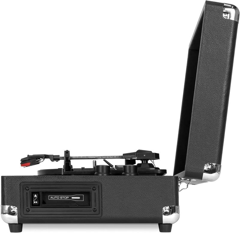 Victrola VSC-500BTC-BLK Vinyl Suitcase Record Player with Cassette and Bluetooth Connectivity - Image 3