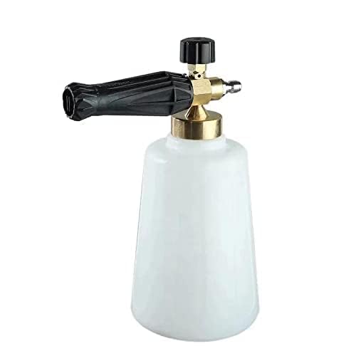 KRISHAK TOOLS Adjustable Snow Foam Cannon Heavy Duty Lance Blaster Wide Neck Bottle with 14 Quick Connector for Pressure Washer GunDetailing 1 Liter - Image 5