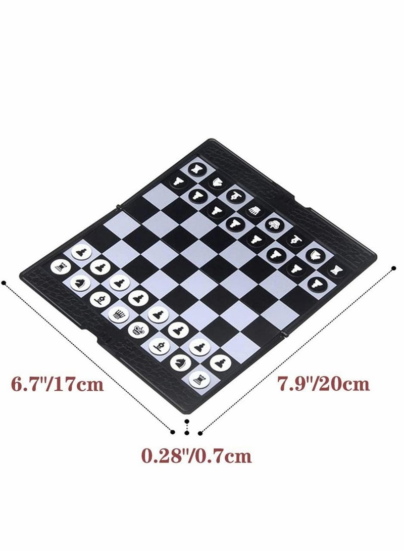 SYOSI Chess Set, 7.9-Inch Mini Chess Wallet Set, Magnetic Travel Folding Chess Board Game, Black and White Pieces Board Games, Educational Toys for Kids and Adults, 1 Pcs  - Image 5
