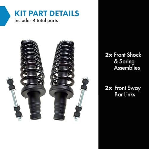 TRQ Front Suspension Kit Compatible with Front 2008-2009 Chevrolet Trailblazer GMC Envoy Saab 9-7x - Image 2
